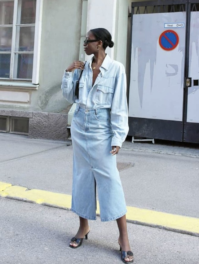 Denim total look: the main microtrend of autumn 2024 7