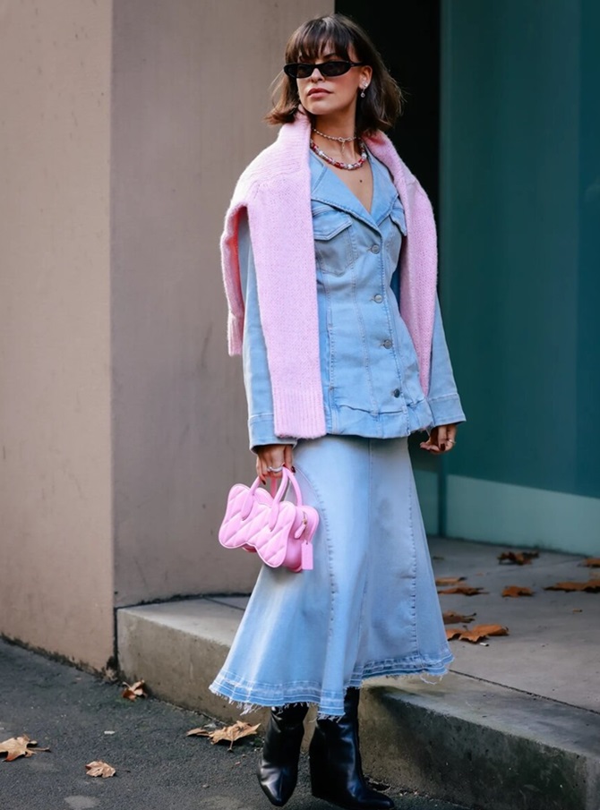 Denim total look: the main microtrend of autumn 2024 9