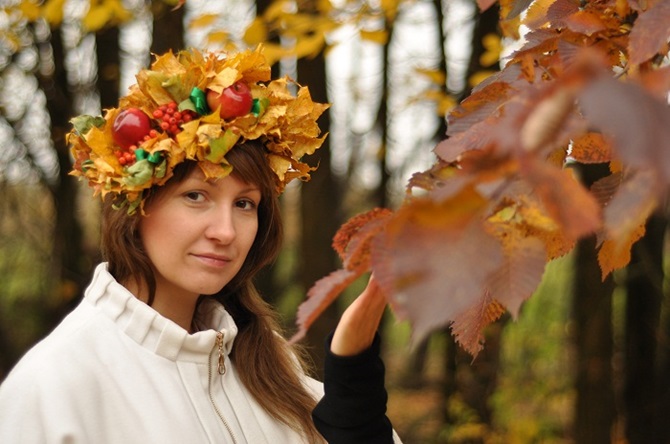 DIY Herbstkranz auf dem Kopf: Ideen, Schritt-für-Schritt-Meisterkurs 9