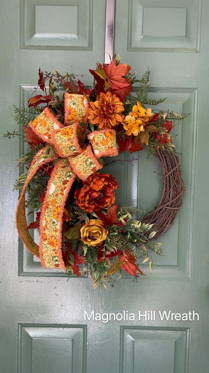 DIY Autumn Door Wreath: Master Class on Creating an Original Decoration 28