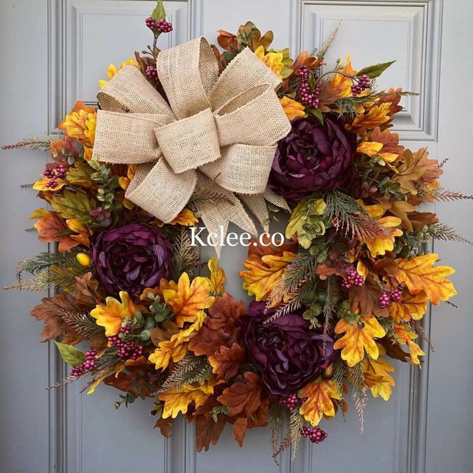 DIY Autumn Door Wreath: Master Class on Creating an Original Decoration 29