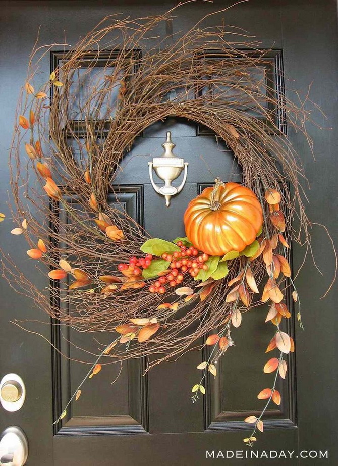 DIY Autumn Door Wreath: Master Class on Creating an Original Decoration 12