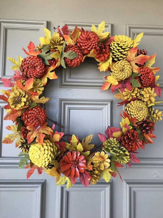 DIY Autumn Door Wreath: Master Class on Creating an Original Decoration 22