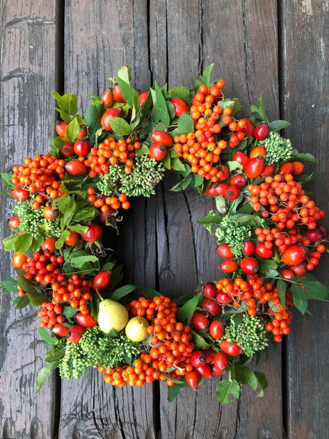 DIY Herbstkranz an der Tür: Meisterkurs zum Erstellen einer originellen Dekoration 45