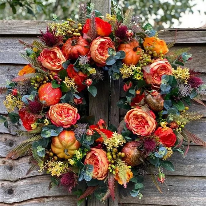 DIY Autumn Door Wreath: Master Class on Creating an Original Decoration 39