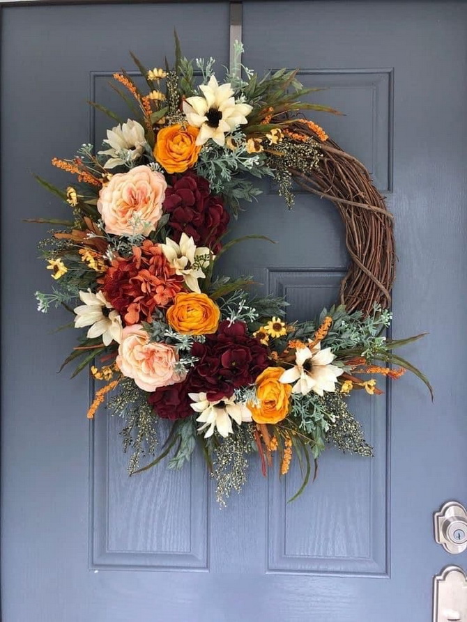 DIY Autumn Door Wreath: Master Class on Creating an Original Decoration 40