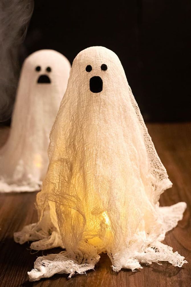 Scary Cute: DIY Cheesecloth Ghost for Halloween 11