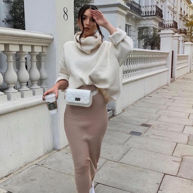 Oversized sweaters in a woman’s wardrobe – how and with what to wear 12