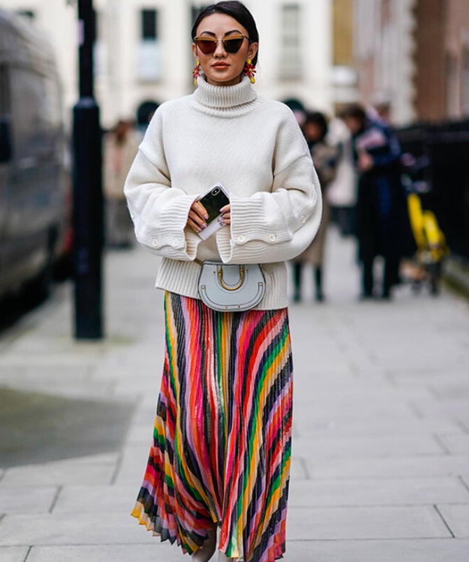 Oversized sweaters in a woman’s wardrobe – how and with what to wear 13