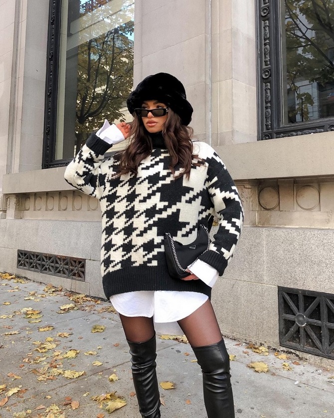 Oversized sweaters in a woman’s wardrobe – how and with what to wear 5