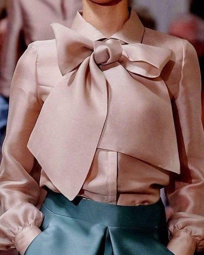 Blouse with a bow – a new trend of the fashion season 2024-2025 4