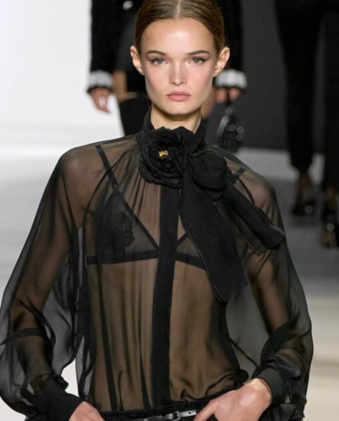 Blouse with a bow – a new trend of the fashion season 2024-2025 12