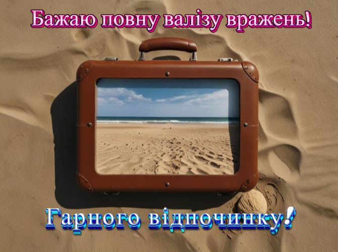 Листівка гарної відпустки – приємні побажання 8