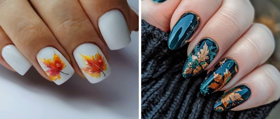 Leaf Manicure for Fall: 6 Stylish Ideas for Your Look