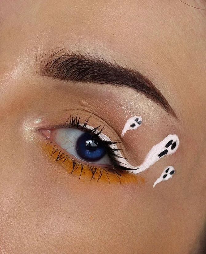 Halloween-Augen-Make-up: 5 einfache Optionen 1