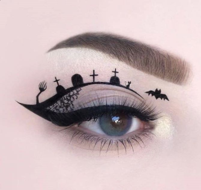 Halloween-Augen-Make-up: 5 einfache Optionen 10