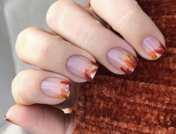 Leaf Manicure for Fall: 6 Stylish Ideas for Your Look 10