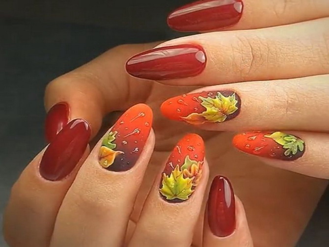 Leaf Manicure for Fall: 6 Stylish Ideas for Your Look 6