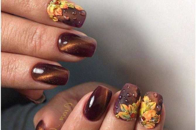 Leaf Manicure for Fall: 6 Stylish Ideas for Your Look 7