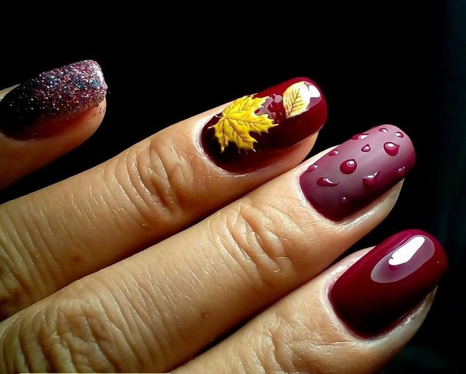 Leaf Manicure for Fall: 6 Stylish Ideas for Your Look 8