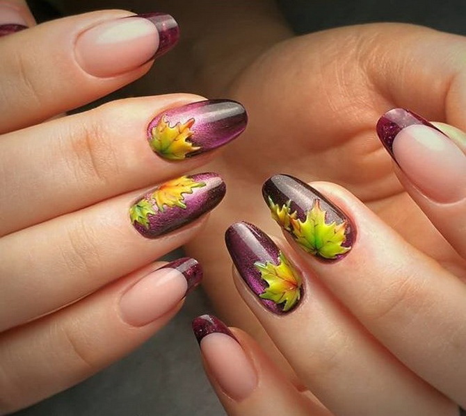 Leaf Manicure for Fall: 6 Stylish Ideas for Your Look 9