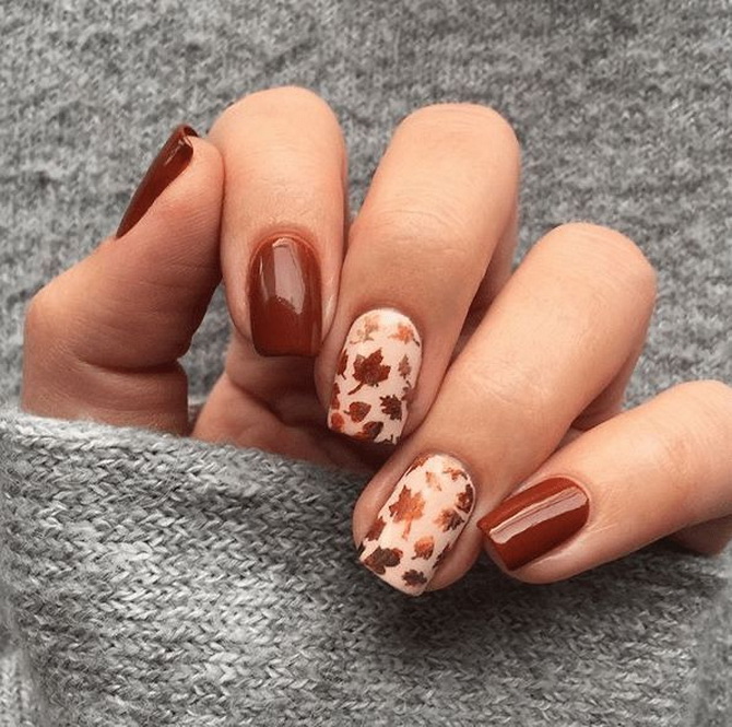 Leaf Manicure for Fall: 6 Stylish Ideas for Your Look 20