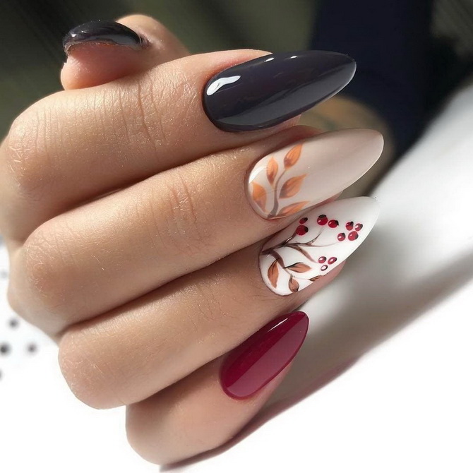 Leaf Manicure for Fall: 6 Stylish Ideas for Your Look 2