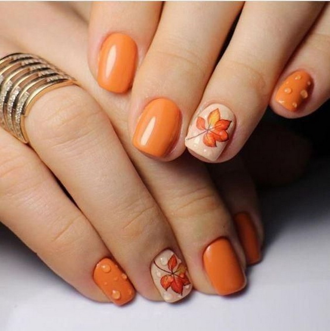 Leaf Manicure for Fall: 6 Stylish Ideas for Your Look 23