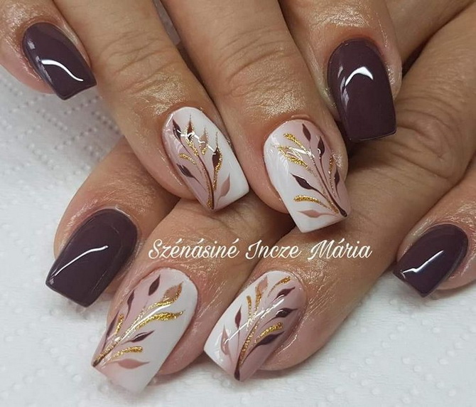 Leaf Manicure for Fall: 6 Stylish Ideas for Your Look 25