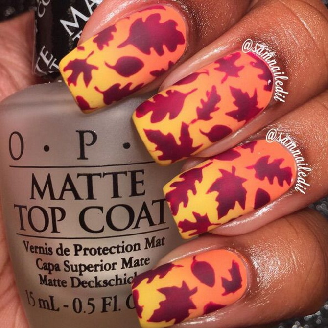 Leaf Manicure for Fall: 6 Stylish Ideas for Your Look 27