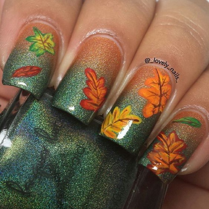 Leaf Manicure for Fall: 6 Stylish Ideas for Your Look 28