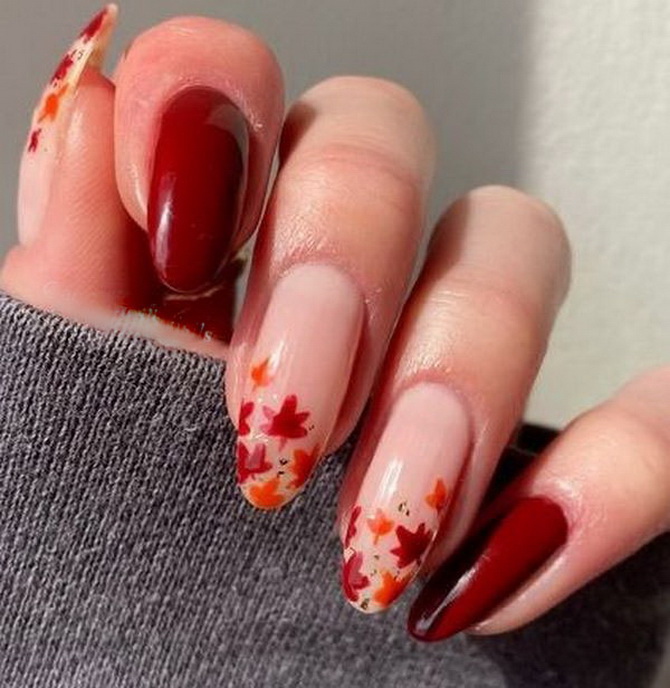 Leaf Manicure for Fall: 6 Stylish Ideas for Your Look 11