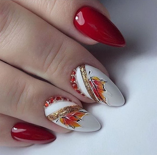 Leaf Manicure for Fall: 6 Stylish Ideas for Your Look 4