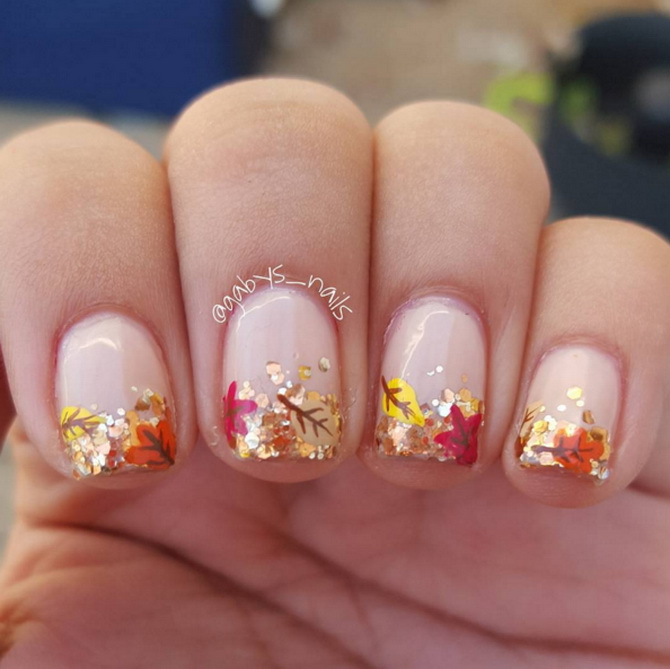 Leaf Manicure for Fall: 6 Stylish Ideas for Your Look 13