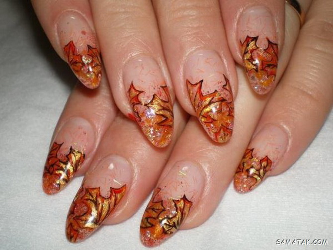 Leaf Manicure for Fall: 6 Stylish Ideas for Your Look 14