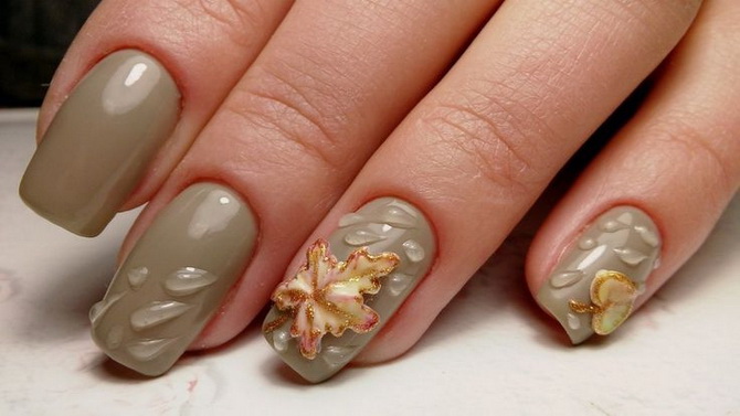 Leaf Manicure for Fall: 6 Stylish Ideas for Your Look 5