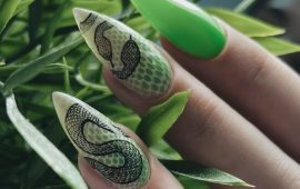 Snake manicure: fashionable ideas for stylish nail design