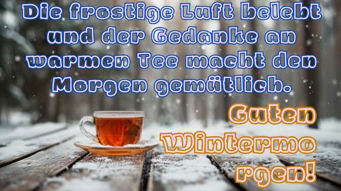 Guten Wintermorgen – Karten und Wünsche 3