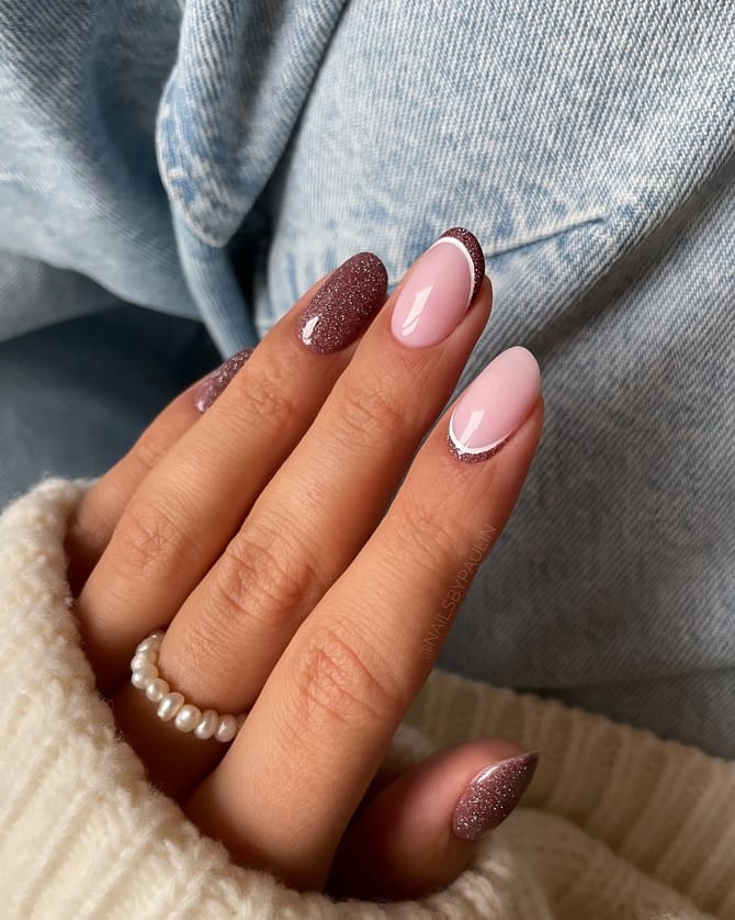 Manicure in the trendy shade Mocha Mousse: the main color of 2025 9