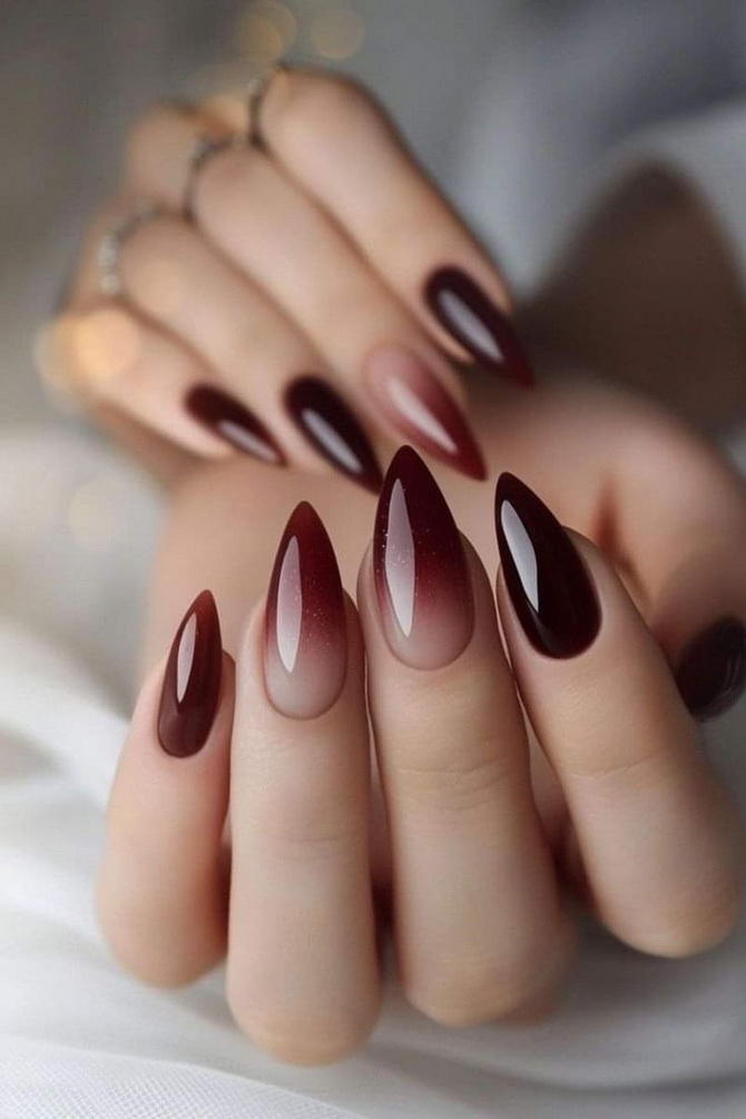 Manicure in the trendy shade Mocha Mousse: the main color of 2025 29