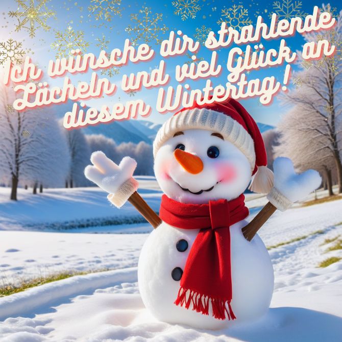 Gute Wintertagsbilder – Winterkarten mit Wünschen 3