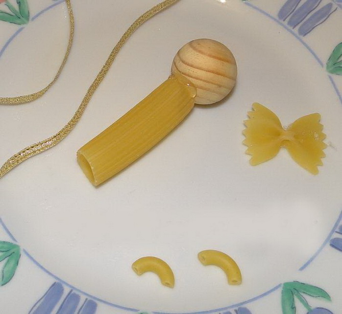 New Year’s angel made of pasta: step-by-step master class 2