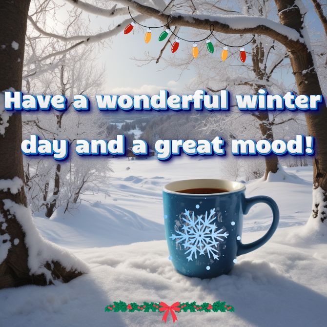 Pictures of a good winter day – winter cards with wishes 1