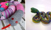 DIY snake craft for kindergarten: creative handmade