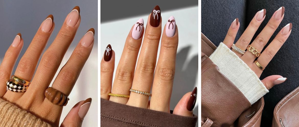 Manicure in the trendy shade Mocha Mousse: the main color of 2025