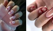 French manicure for Valentine’s Day: new ideas for French manicure in romantic motifs