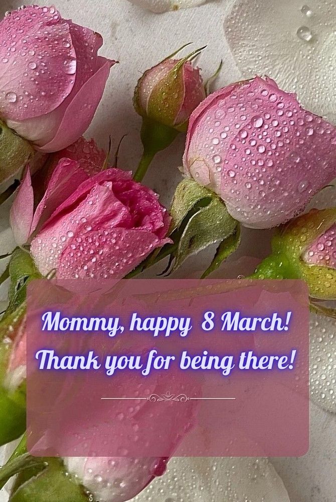 Congratulations on March 8 to mom in verse, prose and postcards 7