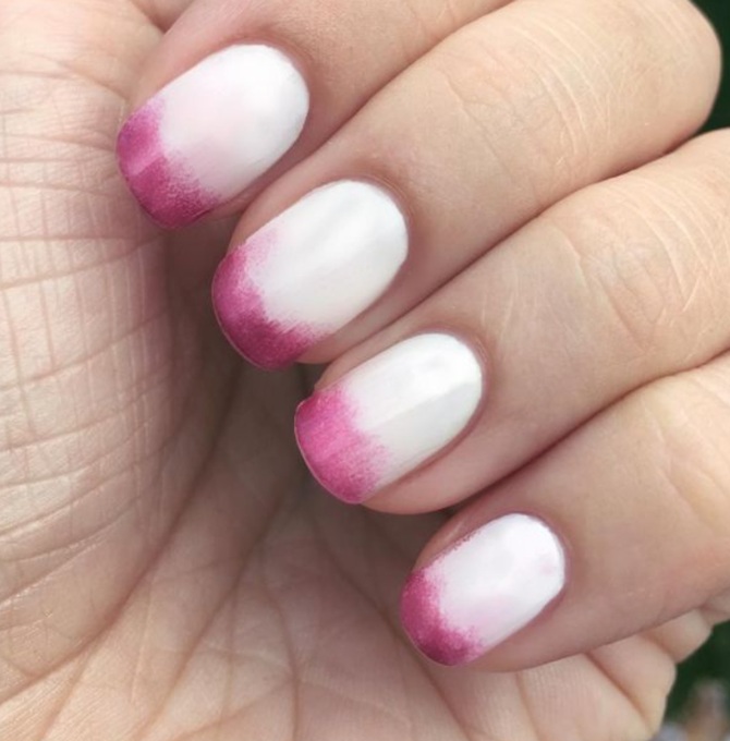 How to do a French manicure with a sponge: an easy and original way 1