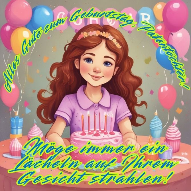 Alles Gute zum Geburtstag, Patentochter: Zärtliche Worte in Prosa, Poesie, Postkarten 3