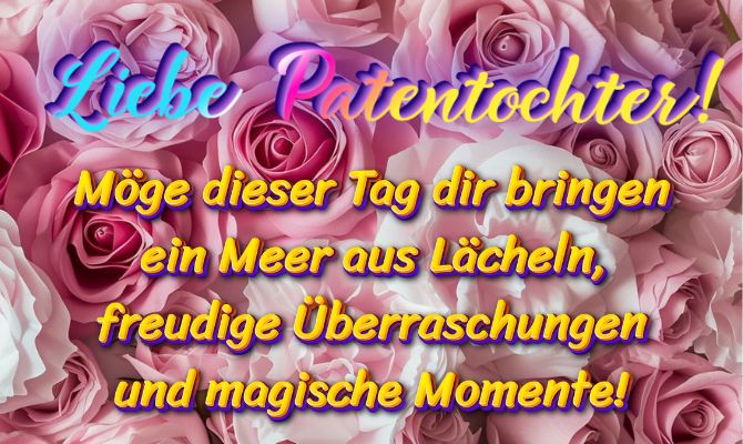 Alles Gute zum Geburtstag, Patentochter: Zärtliche Worte in Prosa, Poesie, Postkarten 7